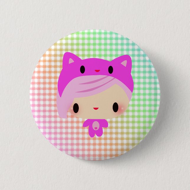 Kiki-Chan 2 Inch Round Button (Front)