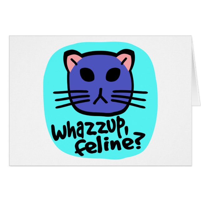 Kiki Kitty Face, Whazzup, Feline? With Background (Front Horizontal)