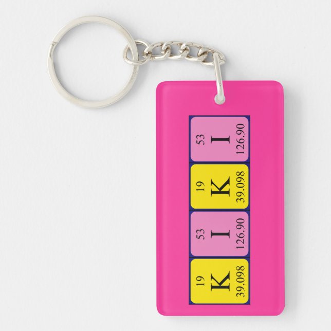 Kiki periodic table name keyring (Front)