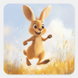 Kiki the Bunny Square Sticker