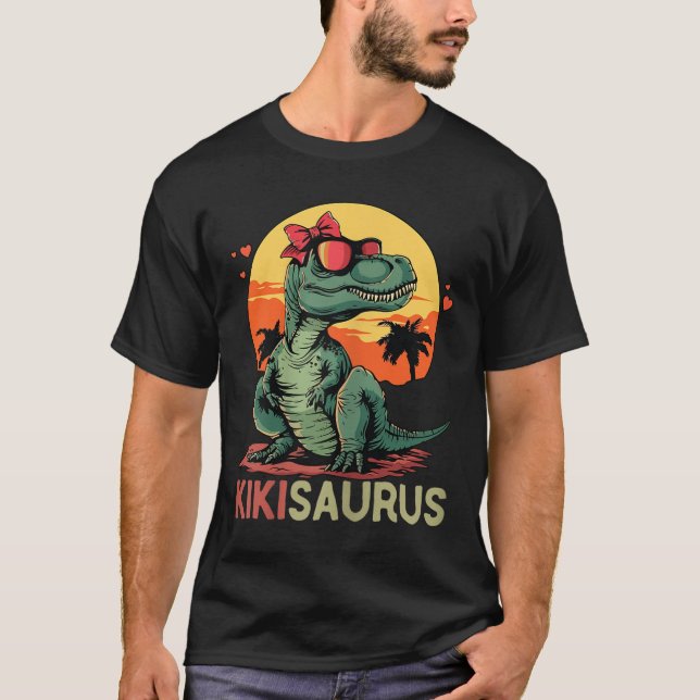 Kikisaurus Dino Dinosaur Kiki-saurus T-rex Mother' T-Shirt (Front)
