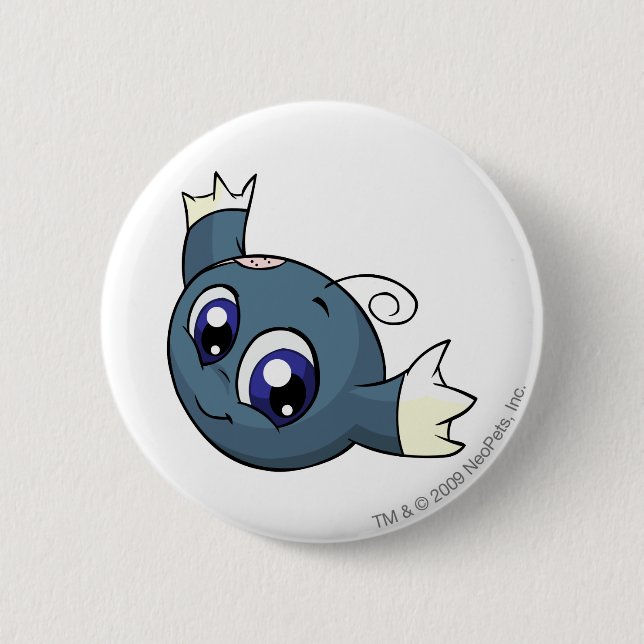 Kiko Blue 2 Inch Round Button (Front)