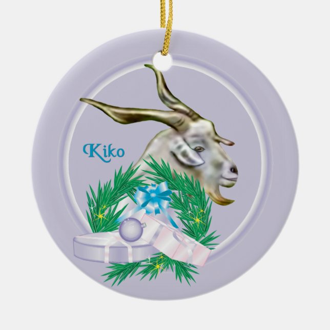 Kiko Chèvre Wreath Ornement de vacances (Devant)