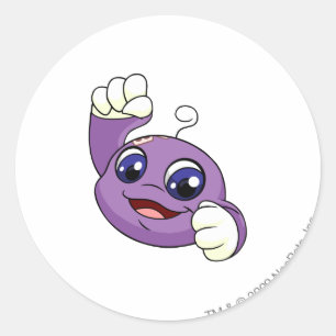 Kiko Purple Classic Round Sticker