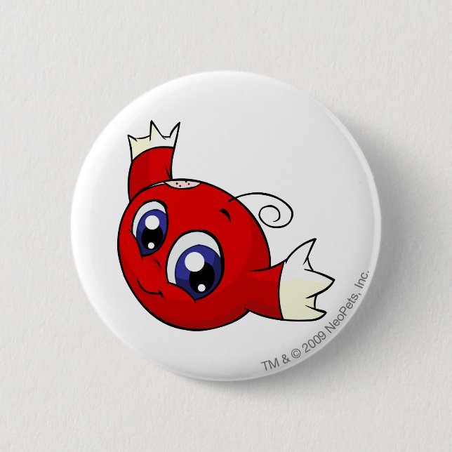 Kiko Red 2 Inch Round Button (Front)