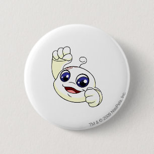 Kiko White 2 Inch Round Button