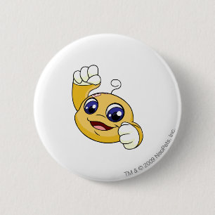 Kiko Yellow 2 Inch Round Button