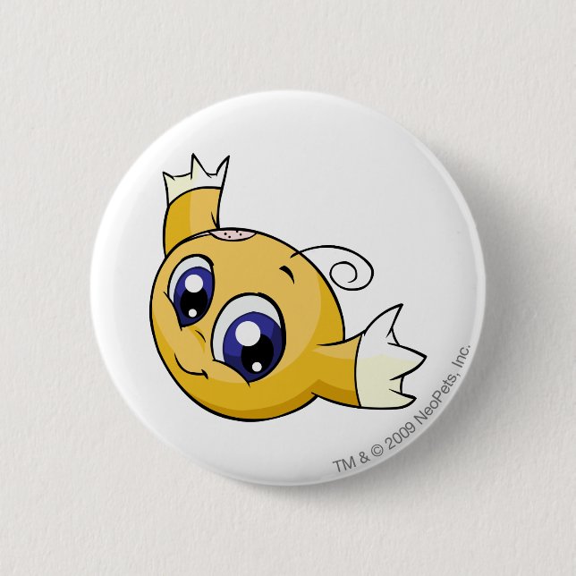 Kiko Yellow 2 Inch Round Button (Front)