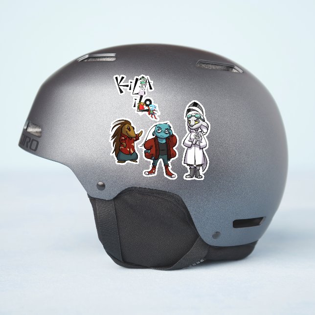 KiLA iLO Main Three + Logo Sticker Sheet (Helmet Side)