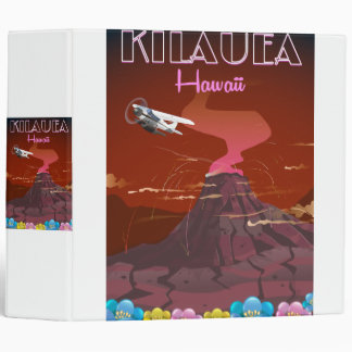 Kilauea Hawaii flight travel poster Binder