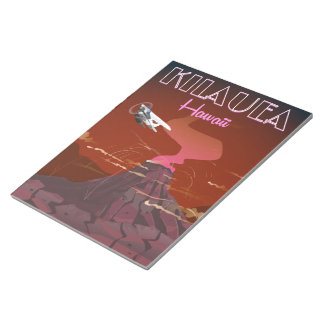 Kilauea Hawaii flight travel poster Notepad