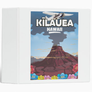 Kīlauea Hawaii Volcano travel poster Binder