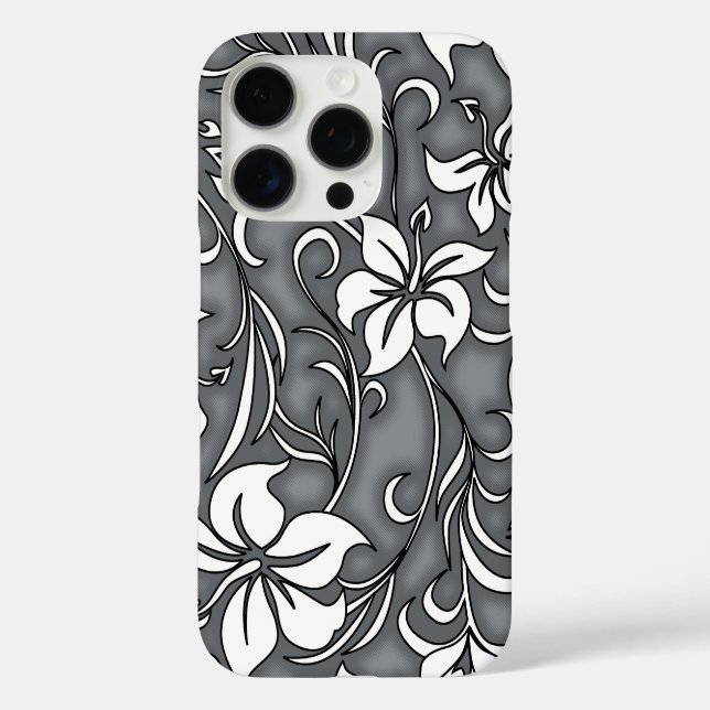 Kilauea Hibiscus Hawaiian Floral Grey Case-Mate iPhone Case (Back)