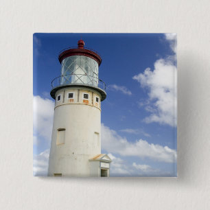 Kilauea Lighthouse 2 Inch Square Button