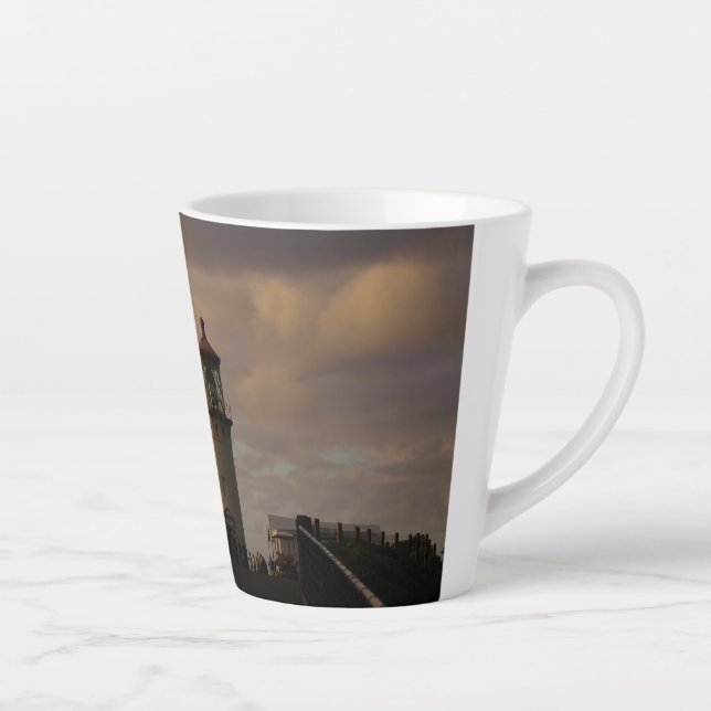 Kilauea Lighthouse in Hawaii  Latte Mug (Right)