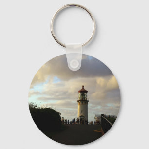 Kilauea Point Lighthouse at Dusk Keychain