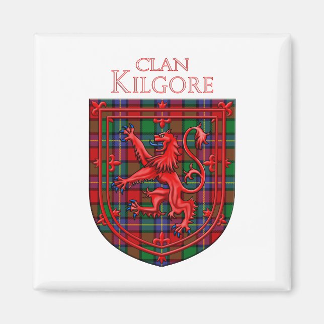 Kilgore Tartan Scottish Plaid Lion Rampant Magnet (Front)