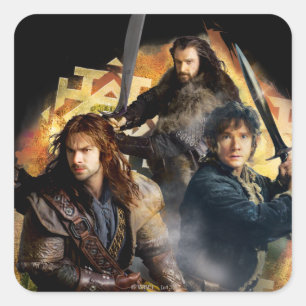 Kili, BILBO BAGGINS™, & THORIN OAKENSHIELD™ Ar Square Sticker