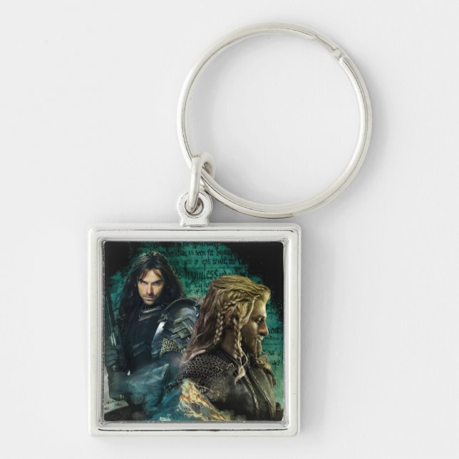 Kili & Fili Over Erebor Keychain (Front)