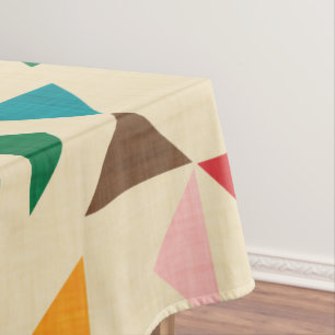 Kilim triangle pattern beige tablecloth