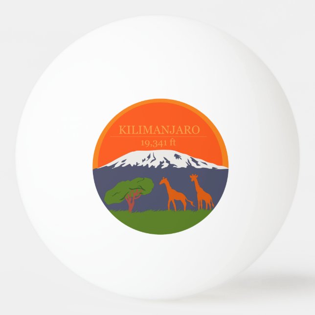 Kilimanjaro Altitude Ping Pong Ball (Front)