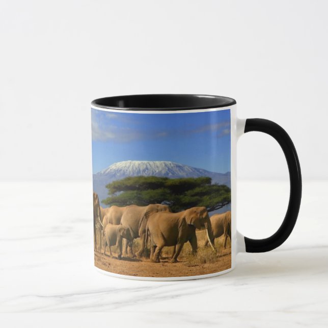 Kilimanjaro And Elephants Mug (Right)