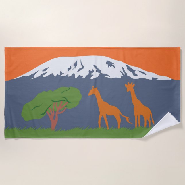 Kilimanjaro Beach Towel (Front)