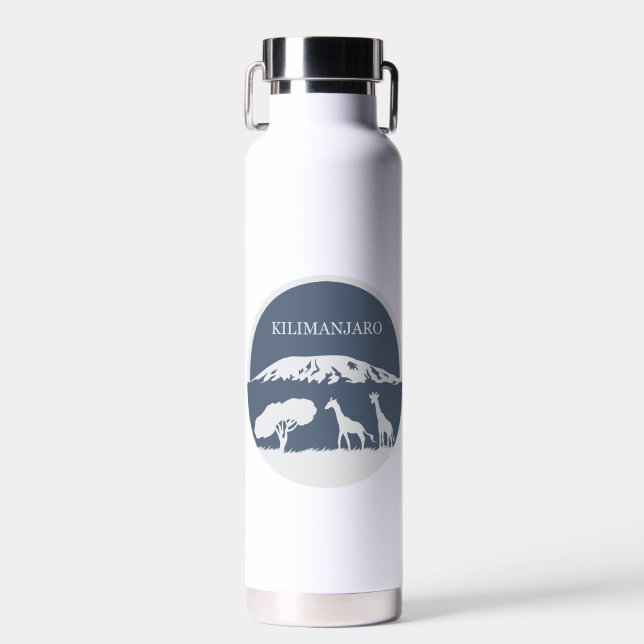 Kilimanjaro (Blue) Water Bottle (Front)