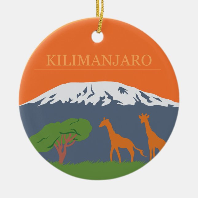 Kilimanjaro Ceramic Ornament (Front)