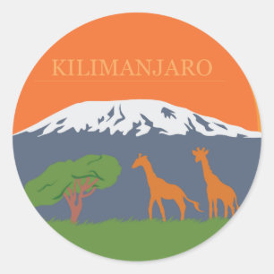 Kilimanjaro Classic Round Sticker