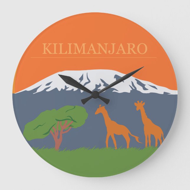 Kilimanjaro Large Clock (Front)