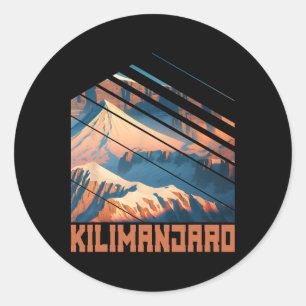 Kilimanjaro Nature Outdoor Classic Round Sticker