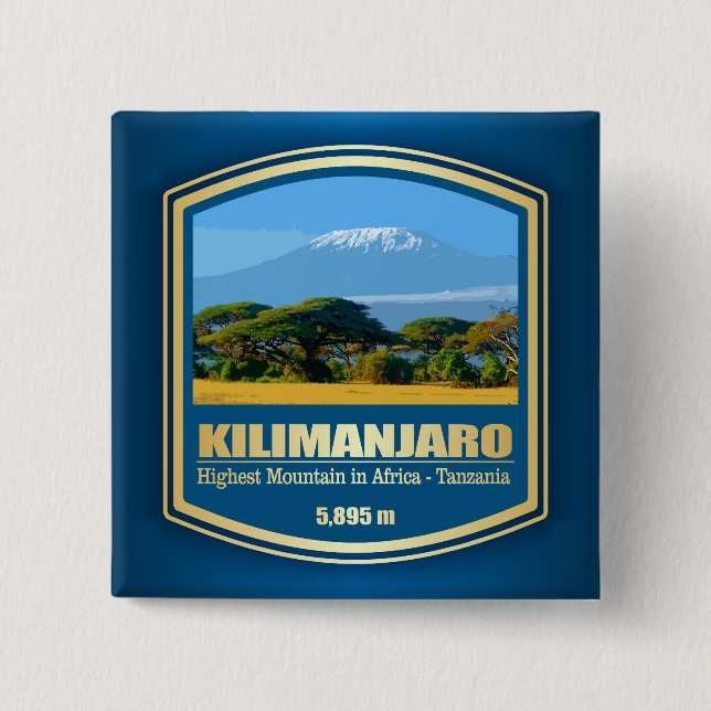 Kilimanjaro (PF) 2 Inch Square Button (Front)