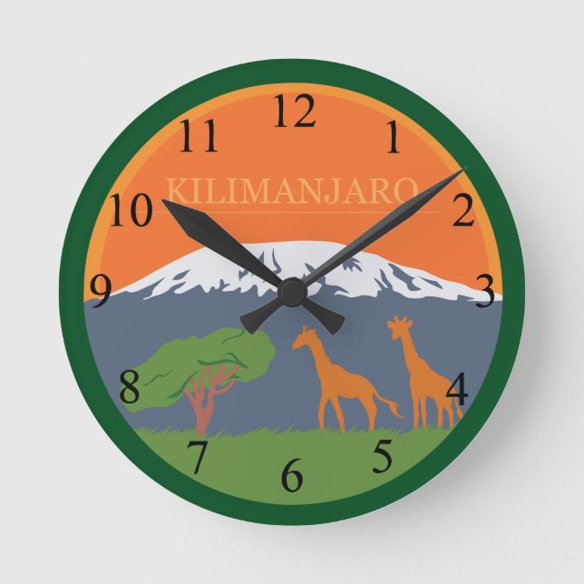 Kilimanjaro Round Clock (Front)