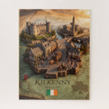Kilkenny Ireland 3D Map Art 520 Piece Jigsaw