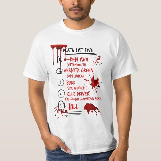Kill Bill Death List Five T-Shirt
