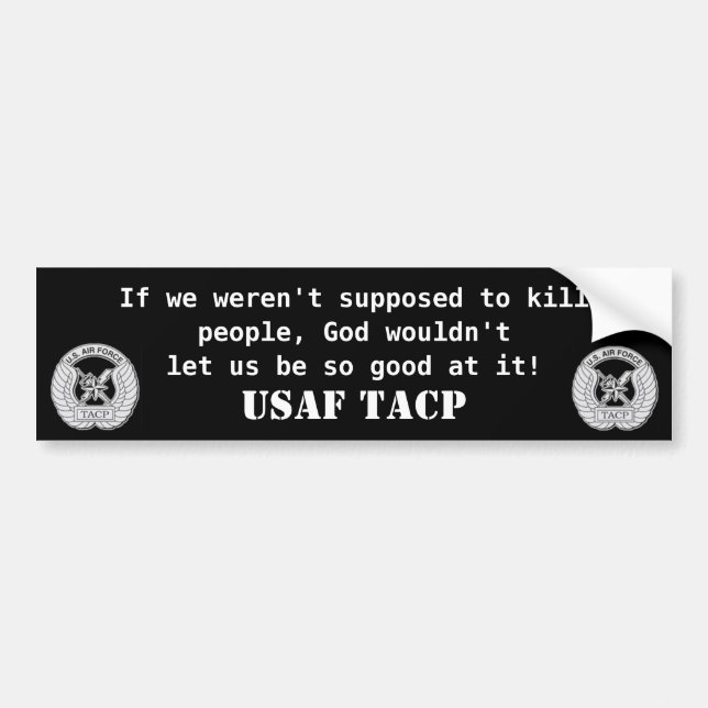 Kill People Bumper - Black Bumper Sticker (Front)