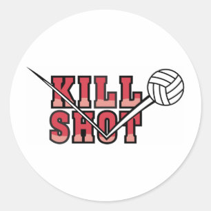 Kill Shot Volleyball Classic Round Sticker