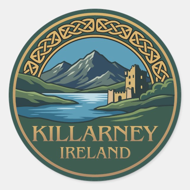 Killarney Ireland Classic Round Sticker (Front)
