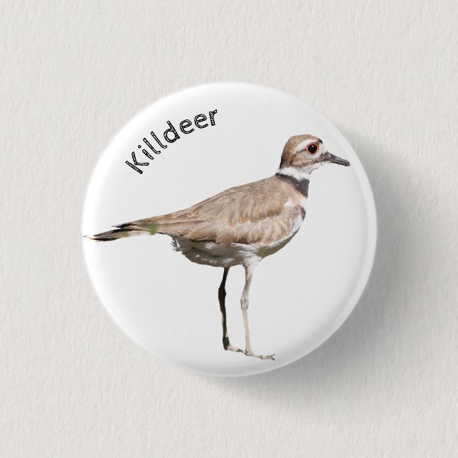 Killdeer 1 Inch Round Button (Front)