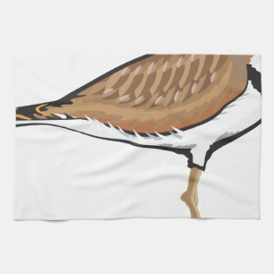 Killdeer bird vector illustration simplified kitchen towel