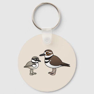 Killdeer & chick keychain
