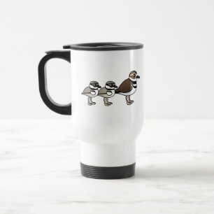 Killdeer & two chicks travel mug