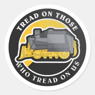killdozer bumper classic round sticker