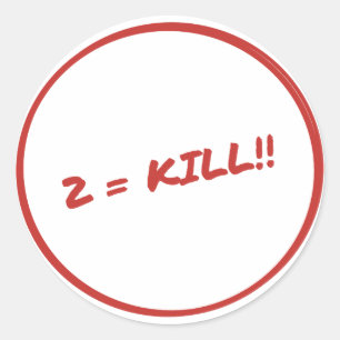Killer 2s 2 Equals Kill Sticker