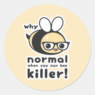 Killer Bee Classic Round Sticker