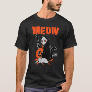 Killer Cat Halloween Pumpkin Vintage 1 T-Shirt
