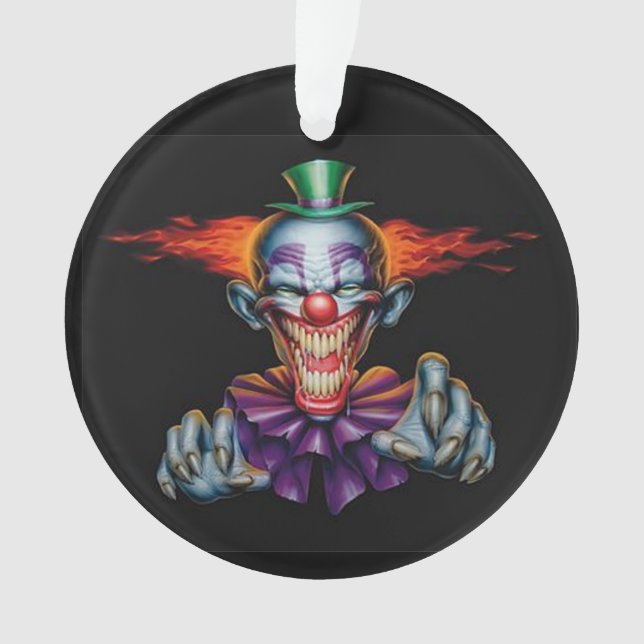 Killer Evil Clown Ornament (Front)