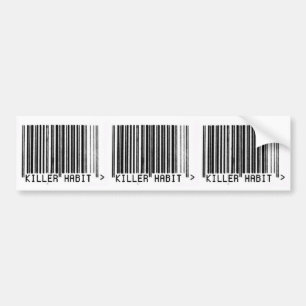 Killer Habit Barcode Bumper Sticker
