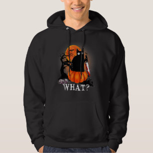 Killer Halloween Scary Moon Black Cat With Knife P Hoodie
